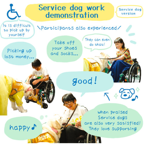グラフィックレコーディング(グラレコ):able@Tokyo「Service Animals and Travel」補助犬と旅行 英語版 補助犬のお仕事実演