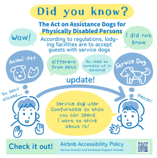 グラフィックレコーディング(グラレコ):able@Tokyo「Service Animals and Travel」補助犬と旅行 英語版 身体障害者補助犬法の解説